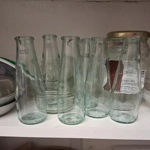 6 kleine einstängelige Glasvasen  - Bild 1 von 2