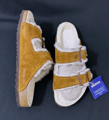 Sandalias Arizona de cuero de gamuza de oveja marrón talla EU-44 US-11 NUEVAS Foto 1 de 4