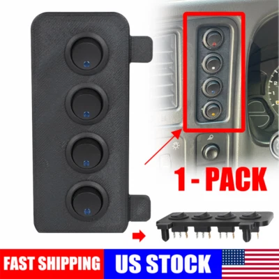 For Chevrolet Silverado Tahoe GM Switch Panel 4 BLUE LED Toggle Switches 1999-07 Foto 1 de 4