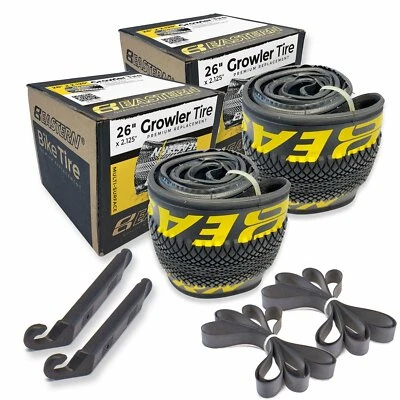 Eastern Bikes Growler 26" Tire Repair Kit Black/Yellow - 2 pack