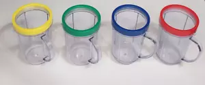 4 Magic Bullet Party Cups w/ Colored Comfort Rings 16 oz - Picture 1 of 2