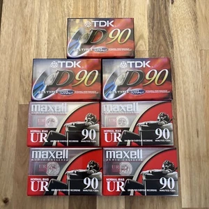 New Sealed Blank Audio Cassette Tape Lot 3 TDK High Output D90 4 UR90 New - Picture 1 of 2