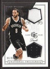 2013-14 National Treasures NBA Game Gear Dual JERSEY #48 Deron Williams 86/99
