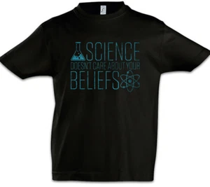 Science Doesn't Care Boys T-Shirt Scientist Chemist Atheist Physicist Fun - Picture 1 of 1