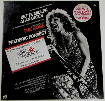 ЗАПЕЧАТАННАЯ оригинальная пластинка Бетт Мидлер The Rose с промо-пуншем и 2 наклейками с рекламой 1979 - Изображение 1 из 2