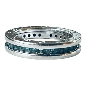 Bvlgari B.zero 1 Blue Topaz 18k White Gold Stackable 1.50 ct. Ring Size 7 & 54 - Picture 1 of 10