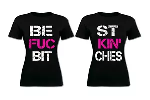 🔥 BFF Best F*ckin' Bitches Matching T shirts Best friends Sisters party shirts - Picture 1 of 9