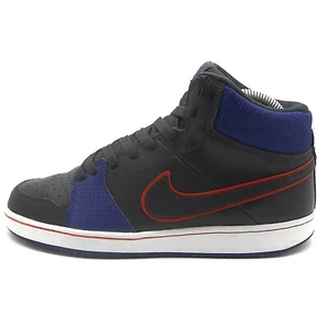 Nike Backboard 2 Mid GS Black Leather Trainers Red & Blue Accents Unisex UK 5 - Picture 1 of 12