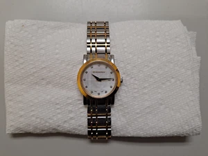 Burberry BU1375 Mother Of Pearl Dial 28mm 2-Tone Watch With Date (Working) - Picture 1 of 11