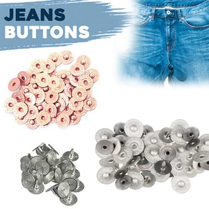 Jeans Buttons Hat Rivets Studs with Back Pins Replacement Repair Accessories - Picture 1 of 27