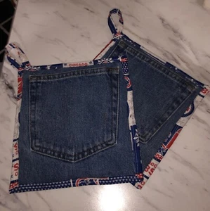 Handgefertigte blaue Jeans & Jungen Topflappen/2er Set - Bild 1 von 7