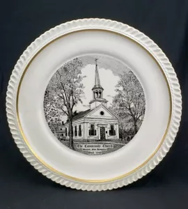 Vintage Durham New Hampshire The Community Church Souvenir Plate Built 1848 - Picture 1 of 5