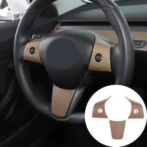 For Tesla Model 3 2017-2021 Steering Wheel Trim Frame ABS 3PCS - Picture 1 of 12