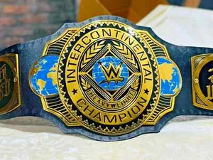 NEW INTERCONTINENTAL CHAMPIONSHIP REPLICA WRESTLING TITLE BELT 2MM BRASS ADULT - Picture 1 of 10