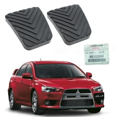 GENUINA Mitsubishi Lancer Evolution Evo Lancer Embrague de freno Pedal Pastilla de goma x2 Foto 1 de 4