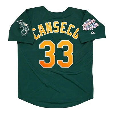 Jose Canseco Oakland Athletics 1989 World Series Alternate Green Men's Jersey - Image 1 of 4