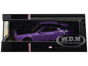 2018 DODGE CHALLENGER SRT DEMON PLUM CRAZY 1/43 DIECAST MODEL CAR BY IXO IA43001 - Picture 1 of 1