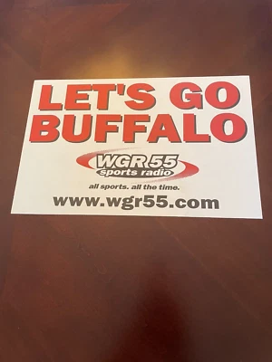 1990's WGR55 "Let's Go Buffalo/ "Game On!" Buffalo Sabres 11 x 17" cartão de rally perfeito estado - Imagem 1 de 2