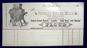 Ft Worth TX 1880er Billhead Neuheit Walzenmühlen Goldstaub Vorfach Schönheit Mehl - Bild 1 von 4
