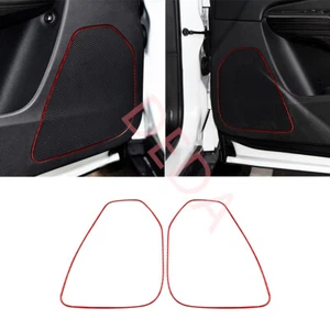 Anillo de altavoz interior de fibra de carbono rojo para Jeep Cherokee 2014-18 - Imagen 1 de 13