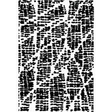 Black & White Afton Soft Washable Polyester Microfiber Bathroom Kitchen Rug 