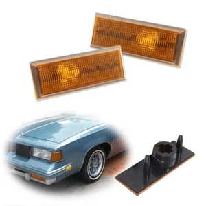 Front Amber Side Marker Parking Light Lenses For 81-88 All Cutlass 2 Door Models - Picture 1 of 8
