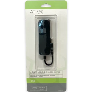 Ativa 4-Port USB 3.0 Charging Hub, Black - Picture 1 of 2