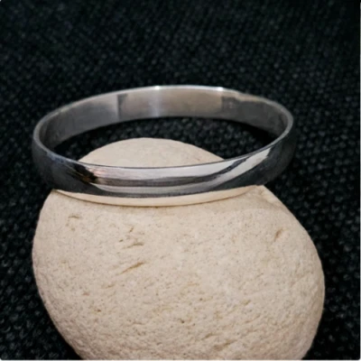 Brazalete Grueso Grueso Plata de Ley 925 Mujer Cumpleaños Día de la Madre Foto 1 de 4