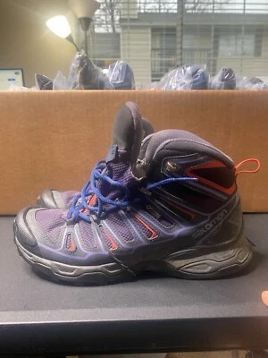 Salomon X Ultra Mid GTX Waterproof Hiking Boots Purple Shoes Womens Size 8 - Image 1 of 4