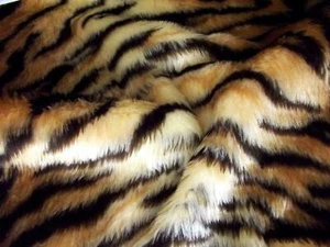 Animal Fun Faux Fur Fabric Material - TIGER - Picture 1 of 1