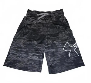Under Armour Boys YXL Shorts Black Check with UA Logo - Picture 1 of 5
