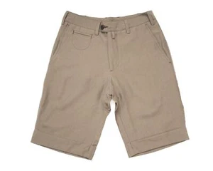 Isaia $750 Taupe Brown Wool Linen Blend Slim Fit Bermuda Shorts 30 US (46 IT) - Picture 1 of 7