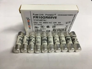 FERRAZ SHAWMUT MERSEN FR10GR69V6 6A 690V Fuse JPSF843 Qty of 1/5/10 - Picture 1 of 7