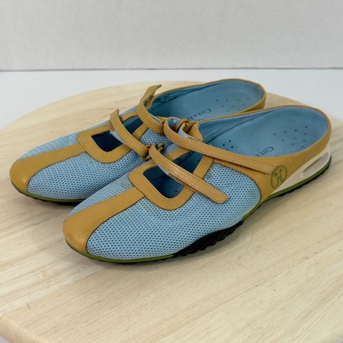 Sandali Cole Haan NikeAir Lt. blu chiusura a gancio e passante sneakers donna tg. 8B