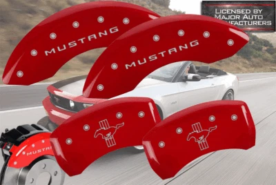 Ford Mustang SVT Cobra 1994-2004 delantero + trasero rojo MGP pinzas de freno cubiertas pony Foto 1 de 4