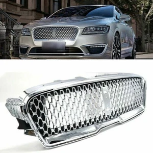 Front Upper Grill Fit For Lincoln MKZ 2017 2018 2019 Bumper Chrome Vent Grille - Picture 1 of 6