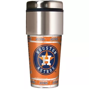 MLB Houston Astros 360 Wrap Travel Tumbler Coffee Mug Cup - Picture 1 of 5