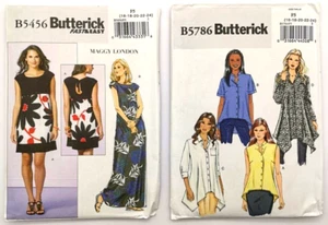 2x Butterick Nähmuster Größe 14-22 elegant edeles Kleid, Shirt Passform verlieren - Bild 1 von 15