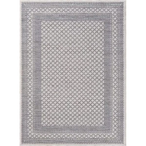 5' X 7' Blue Geometric Indoor Outdoor Area Rug - Picture 1 of 1