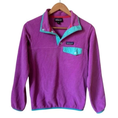 Patagonia Women's Lightweight Synchilla Snap-T Pullover Rubellite Pink size XXS - Image 1 of 4