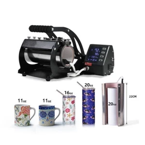 20oz Tumbler Mug Heat Press Machine for 20oz Sublimation Blanks Skinny Tumblers - Picture 1 of 8