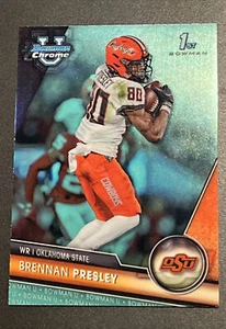2023 Bowman Chrome U Brennan Presley Aqua Refractor #/299 Oklahoma State - Picture 1 of 2