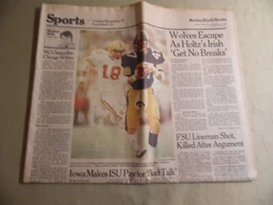 Omaha World Herald / Sport Section / September 14 1986 / Free Domestic Shipping - Picture 1 of 2
