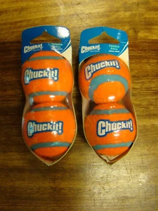 Chuckit! Small Size Tennis Ball Dog Toys 2 Double Packs - Picture 1 of 2