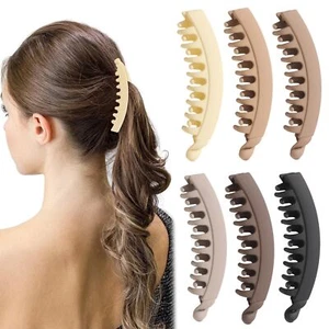 6 Pcs Large Non-Slip Banana Hair Clips for Women Thin Fine Thick Hair - Picture 1 of 7