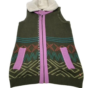 Matilda Jane BIG IDEA Knit Sweater Vest Size 12 Green Girls 435 Make Believe - Picture 1 of 7