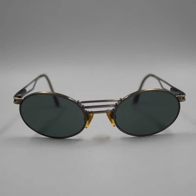 Florence Vogue 3155 417 Vintage 90s Black Steampunk Oval Sunglasses Italy - Image 1 of 4