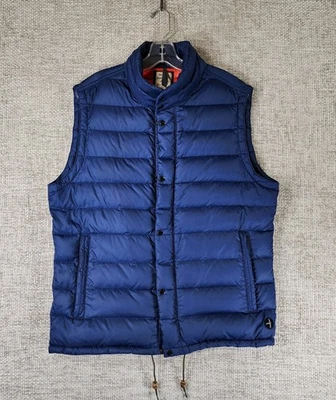 Relwen Huckberry Fly Weight Down Vest Mens M Navy Blue Puffer Quilted Zip Snap - Image 1 of 4