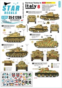 Star Decals 1/35 German Tank in Italy #8 Mixed AFVs 35C1208 - Picture 1 of 2