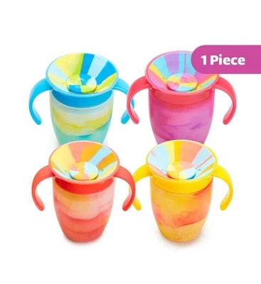 Taza para sorber Munchkin Miracle 360° 7 oz sin BPA rosa azul verde plástico a prueba de derrames Foto 1 de 3